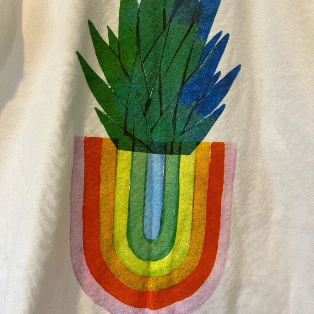 Old Navy Kids' White Tank Top with Rainbow Design